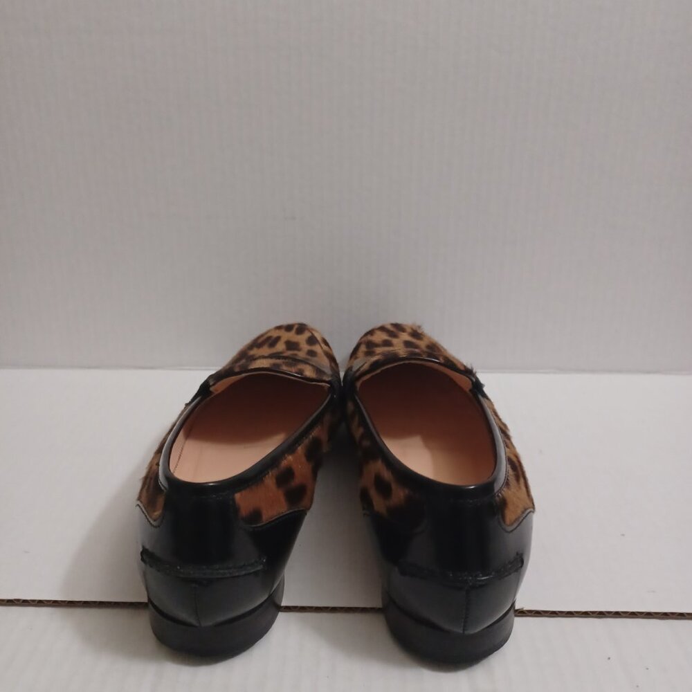 J.CREW ACADEMY LOAFERS IN LEOPARD CALF HAIR SIZE 7.5 - Picture 4 of 16